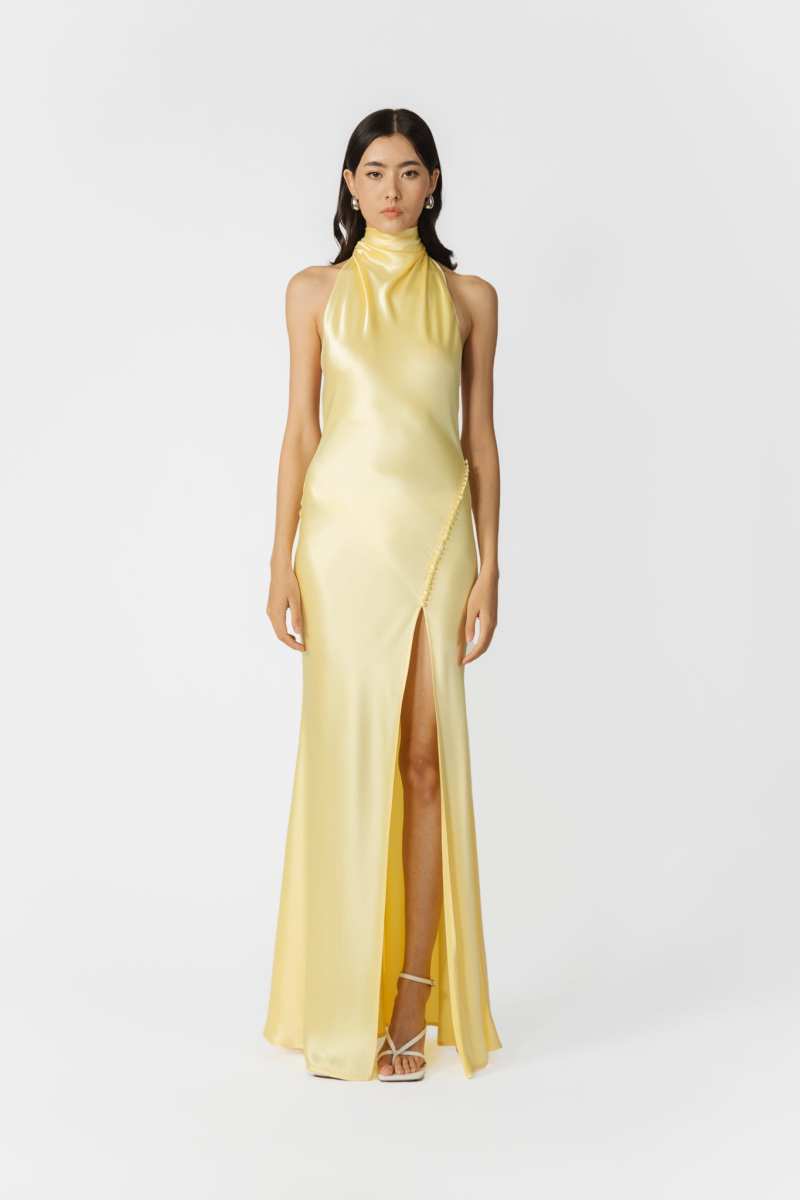 Penelope Backless Satin Gown